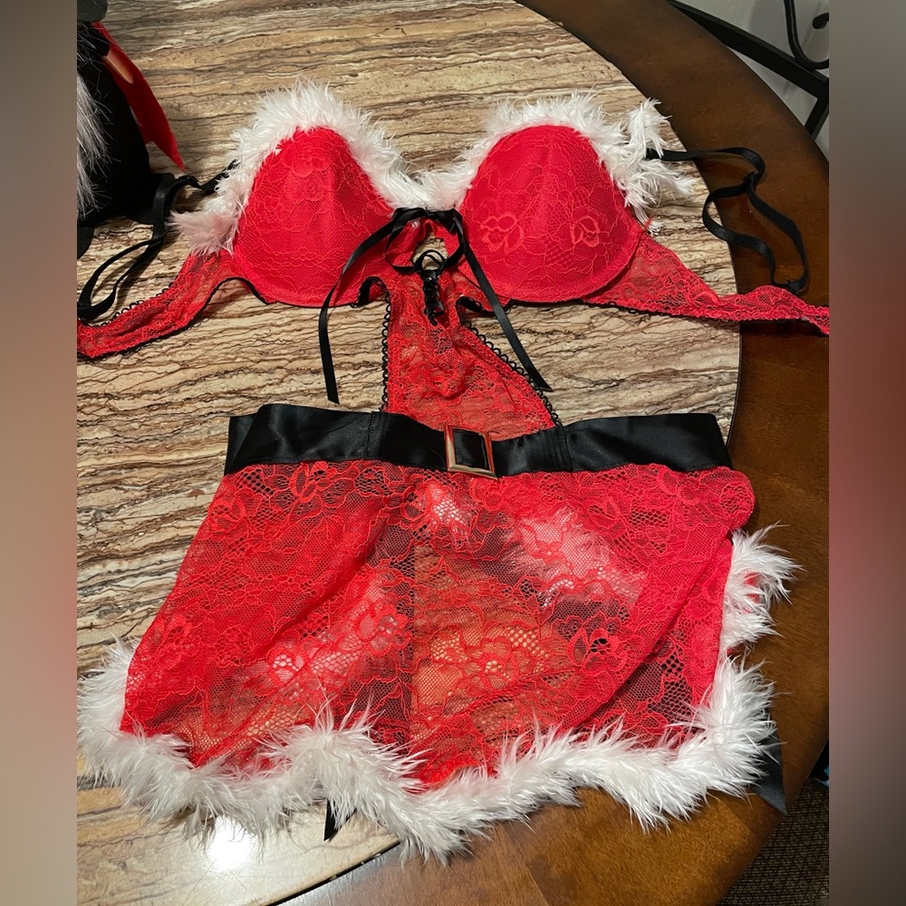 Christmas lingerie dress